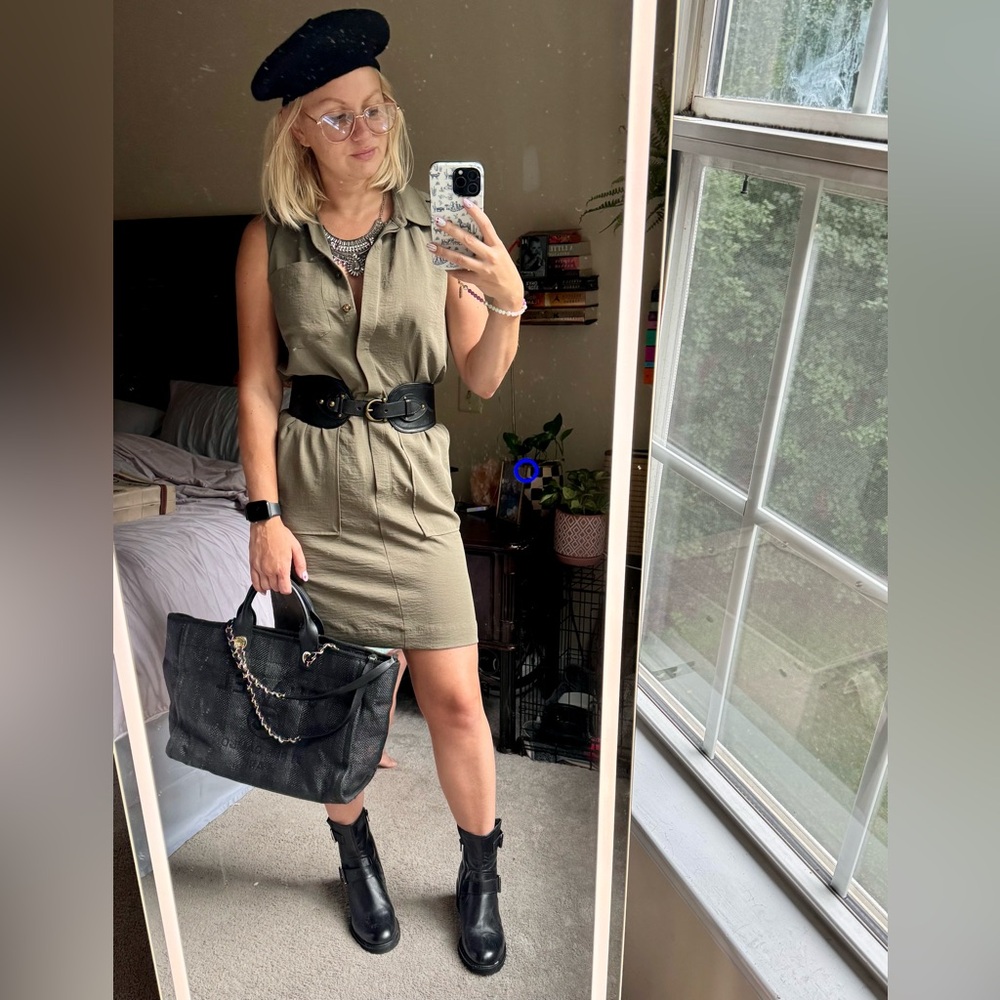Olive green size 4 Calvin Klein dress